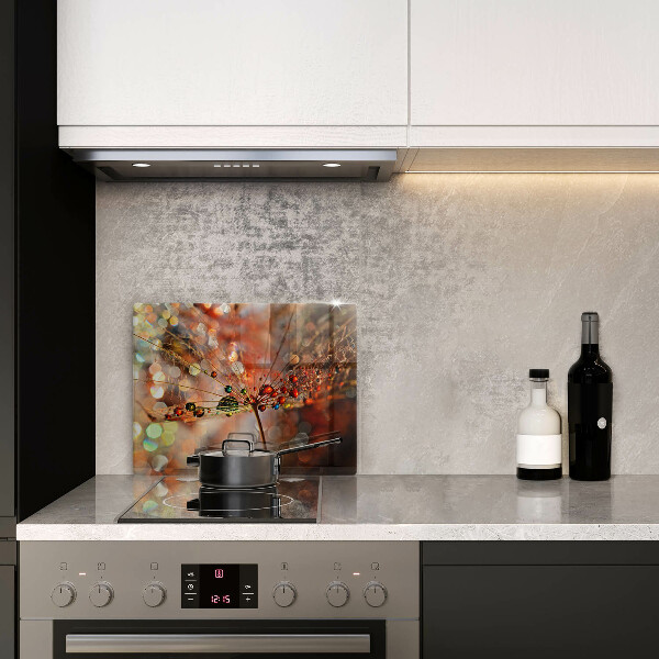 Herdabdeckplatte glas Nasser Löwenzahn