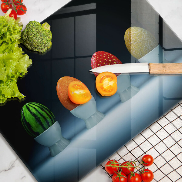 Herdabdeckplatte glas Abstrakte Fruchteier