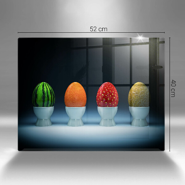 Herdabdeckplatte glas Abstrakte Fruchteier