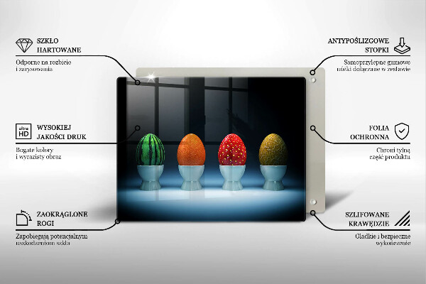 Herdabdeckplatte glas Abstrakte Fruchteier