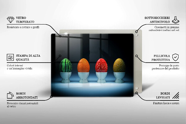 Herdabdeckplatte glas Abstrakte Fruchteier
