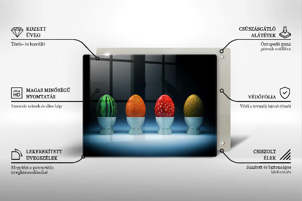 Herdabdeckplatte glas Abstrakte Fruchteier