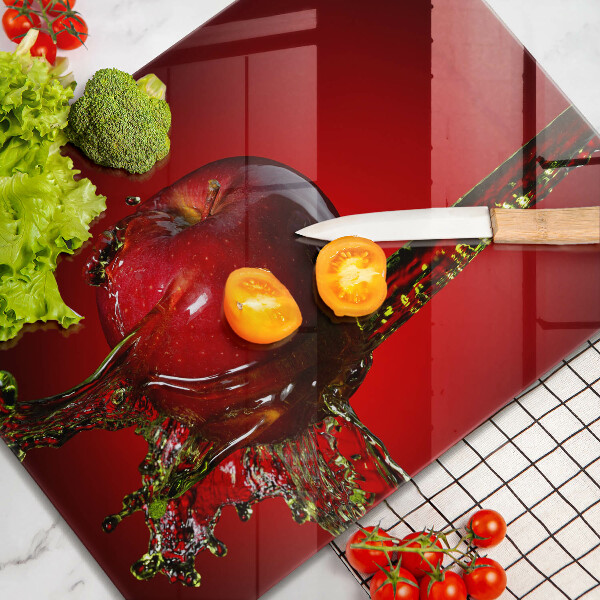 Herdabdeckplatte glas Apfelfrucht im Wasser