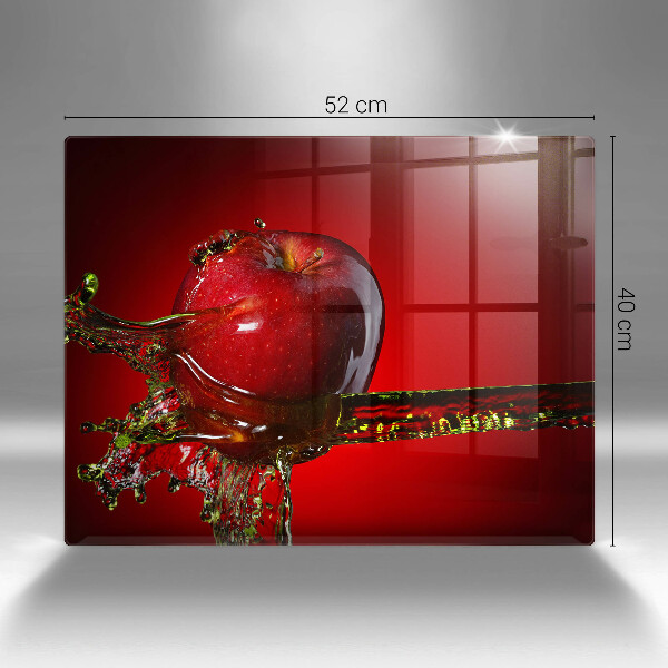 Herdabdeckplatte glas Apfelfrucht im Wasser