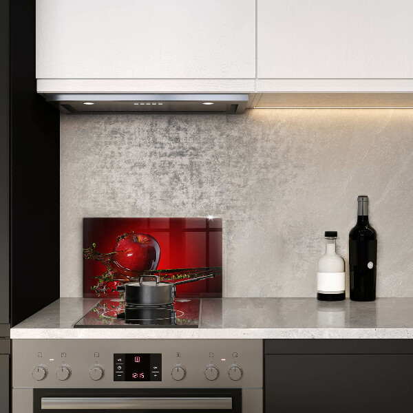 Herdabdeckplatte glas Apfelfrucht im Wasser