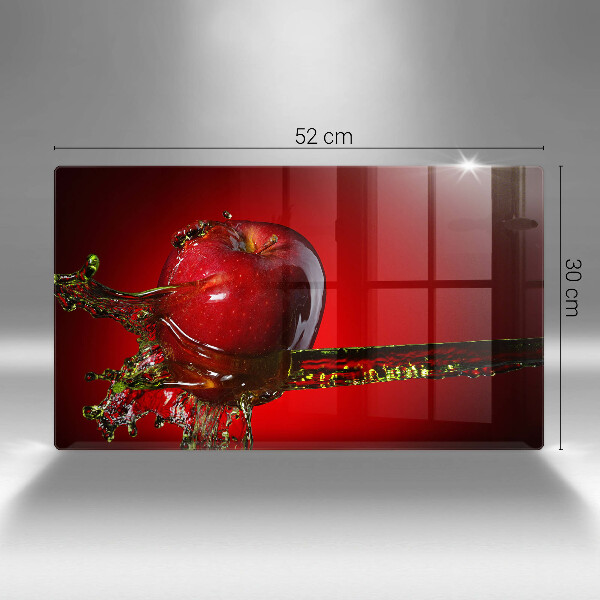 Herdabdeckplatte glas Apfelfrucht im Wasser