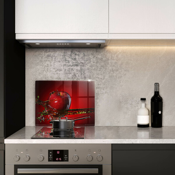 Herdabdeckplatte glas Apfelfrucht im Wasser