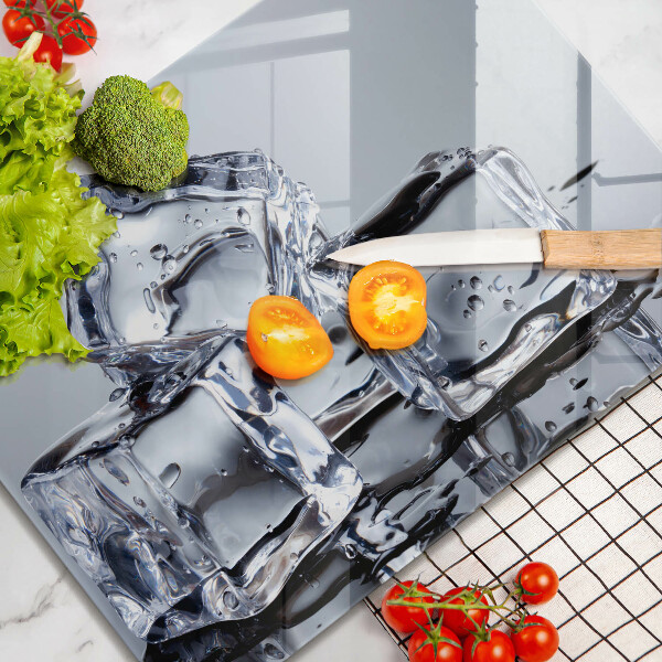 Herdabdeckplatte glas Eiswürfel