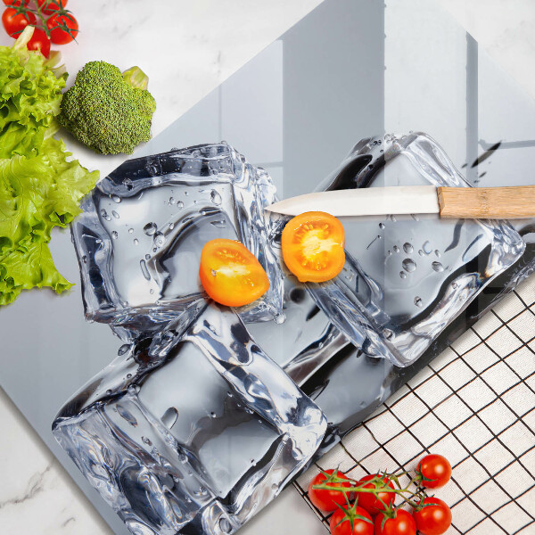 Herdabdeckplatte glas Eiswürfel