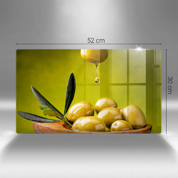 Herdabdeckplatte glas Leckere Oliven