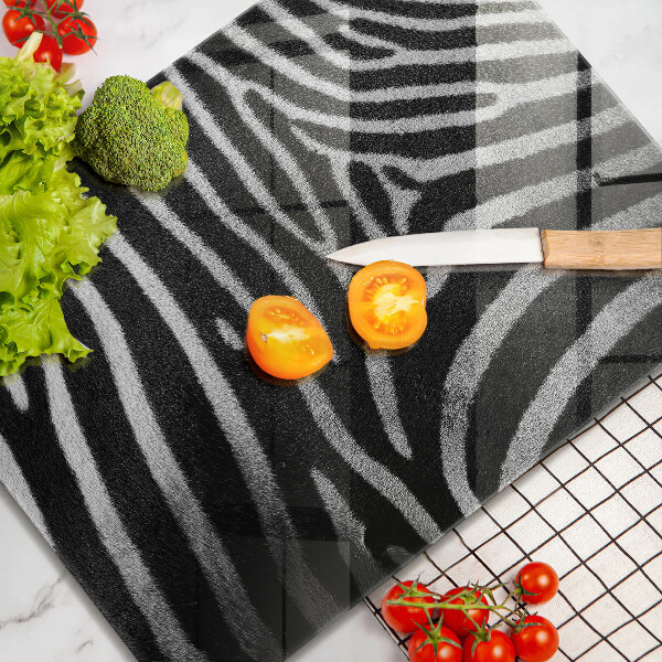 Herdabdeckplatte glas Zebrastreifen