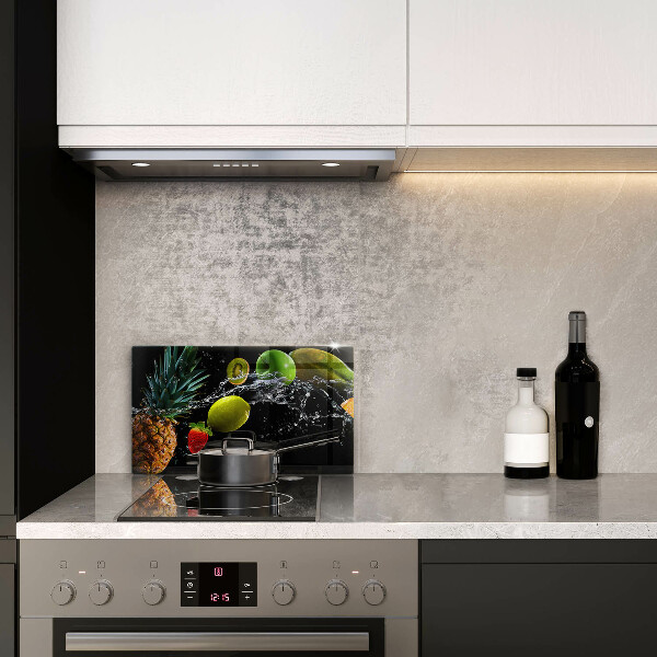 Herdabdeckplatte glas Früchte im Wasser