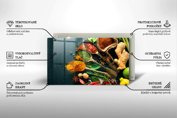 Herdabdeckplatte glas Küchengewürzlöffel