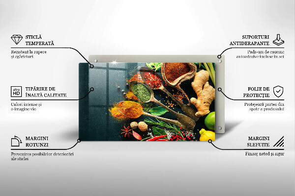 Herdabdeckplatte glas Küchengewürzlöffel