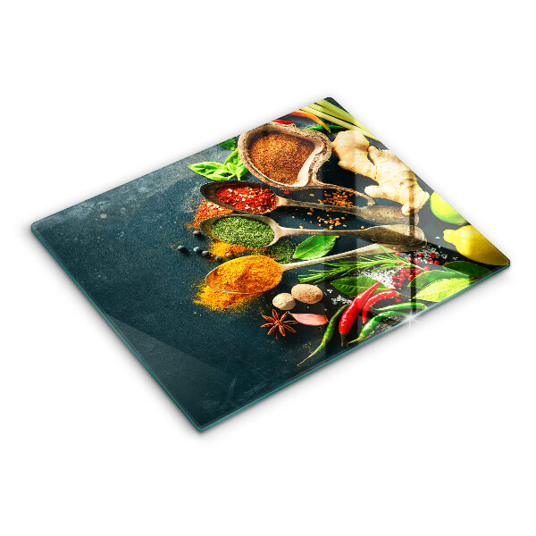 Herdabdeckplatte glas Küchengewürzlöffel