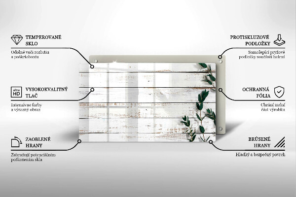 Herdabdeckplatte glas Alte Bretter und Blätter