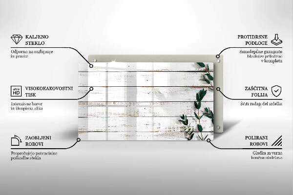 Herdabdeckplatte glas Alte Bretter und Blätter