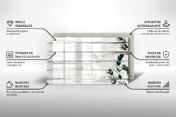 Herdabdeckplatte glas Alte Bretter und Blätter