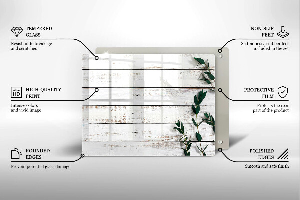 Herdabdeckplatte glas Alte Bretter und Blätter