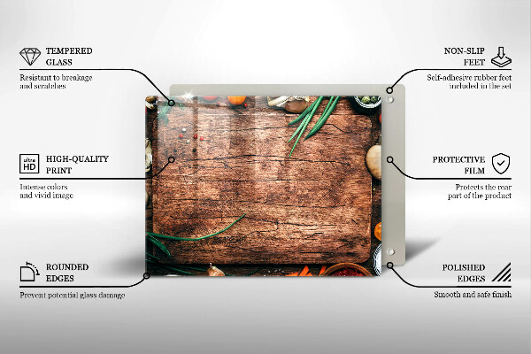 Herdabdeckplatte glas Küchenbrett aus Holz