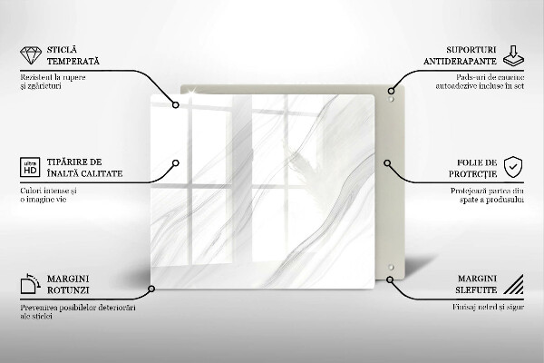 Ceranfeldabdeckung Zarter Marmor