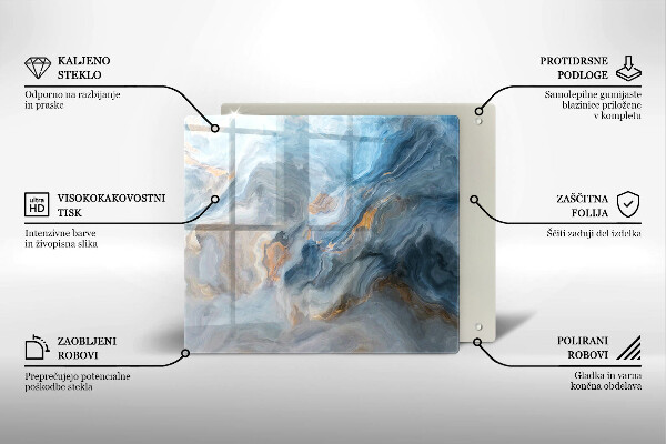 Herdplattenabdeckung Marmorstruktur