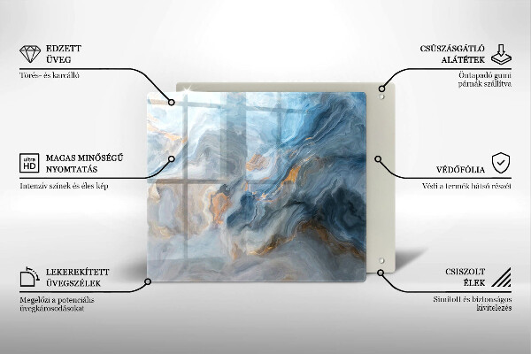 Herdplattenabdeckung Marmorstruktur