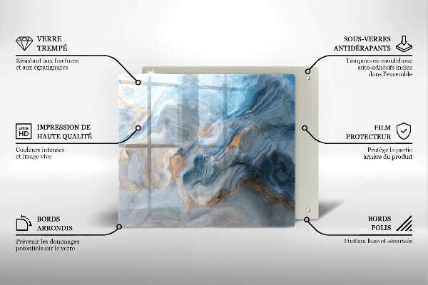 Herdplattenabdeckung Marmorstruktur
