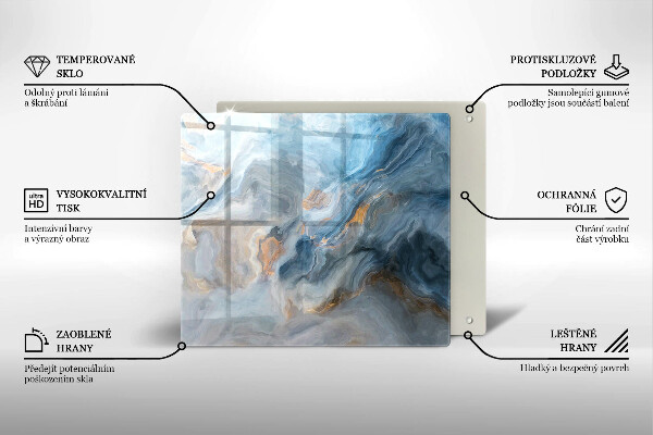Herdplattenabdeckung Marmorstruktur