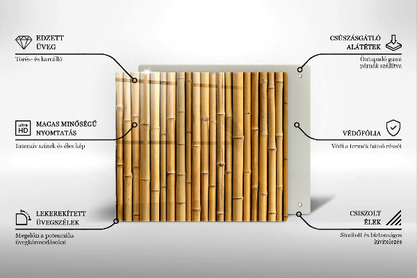Herdplattenabdeckung Natur-Boho-Bambus