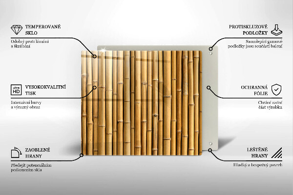 Herdplattenabdeckung Natur-Boho-Bambus