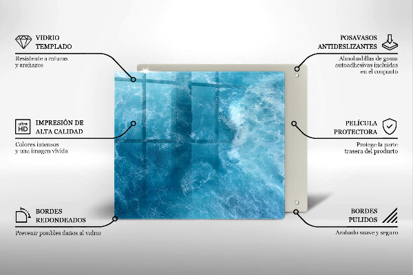 Herdplattenabdeckung Blaues Wasser