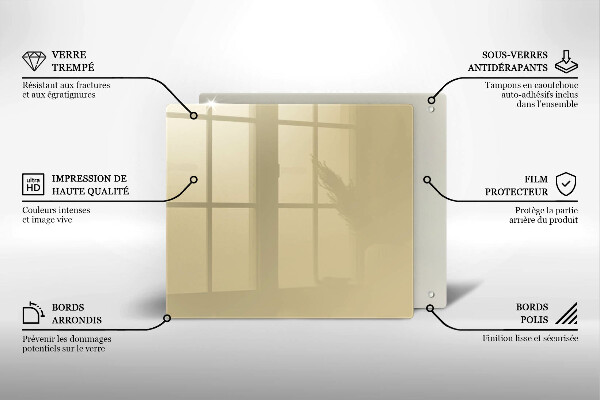 Ceranfeld schutz Beige Farbe