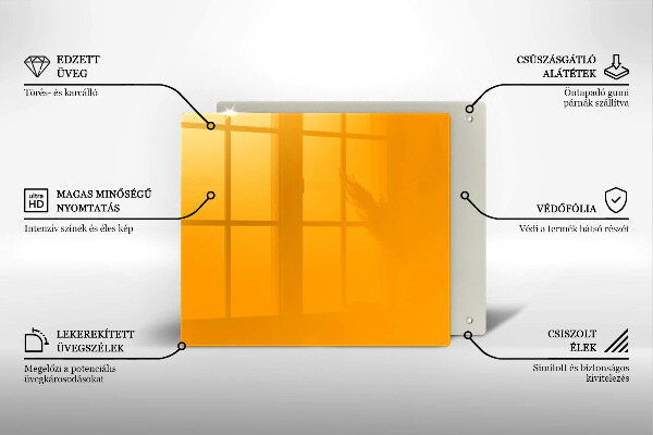 Ceranfeld schutz Dunkelgelbe Farbe