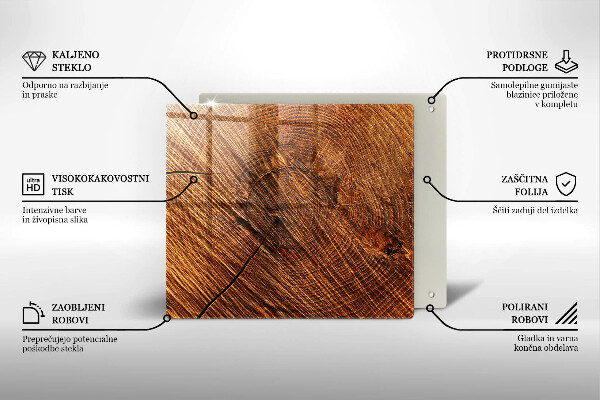 Herdplattenabdeckung Holzstruktur