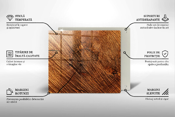 Herdplattenabdeckung Holzstruktur