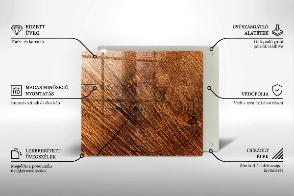 Herdplattenabdeckung Holzstruktur