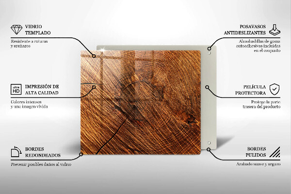 Herdplattenabdeckung Holzstruktur