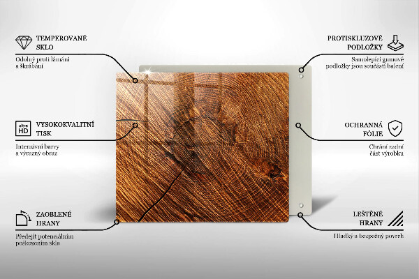 Herdplattenabdeckung Holzstruktur