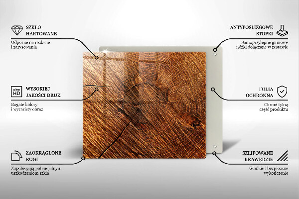 Herdplattenabdeckung Holzstruktur