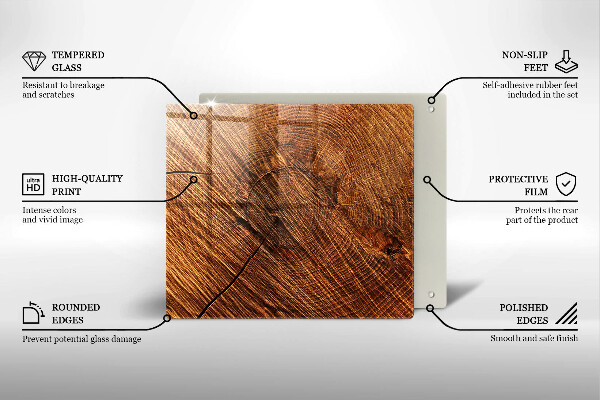 Herdplattenabdeckung Holzstruktur