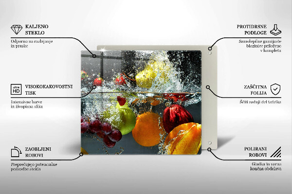 Herdplattenabdeckung Saftige Frucht in Wasser