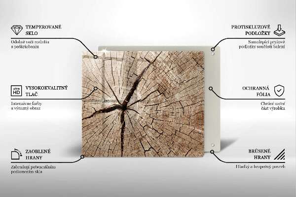 Herdplattenabdeckung Querschnitt eines Baumes