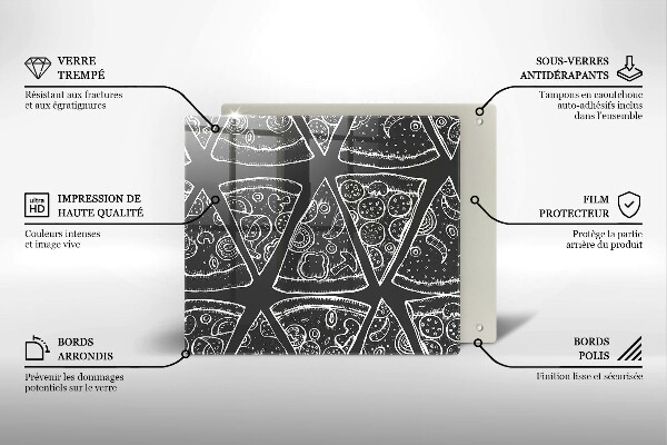 Herdplattenabdeckung Pizzaillustration