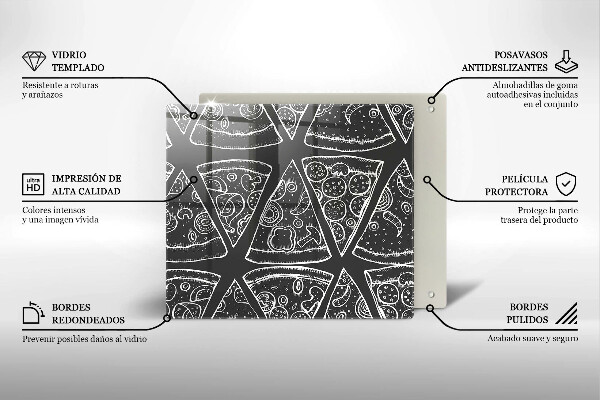 Herdplattenabdeckung Pizzaillustration