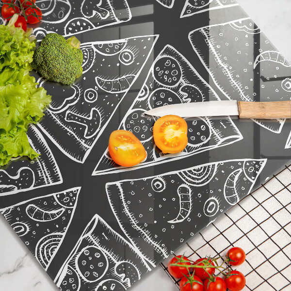 Herdplattenabdeckung Pizzaillustration