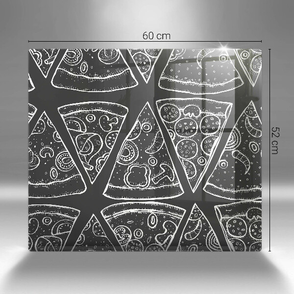 Herdplattenabdeckung Pizzaillustration