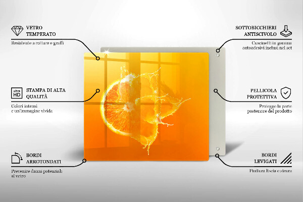 Herdplattenabdeckung Saftige Orangenfrucht