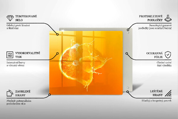 Herdplattenabdeckung Saftige Orangenfrucht