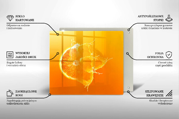 Herdplattenabdeckung Saftige Orangenfrucht